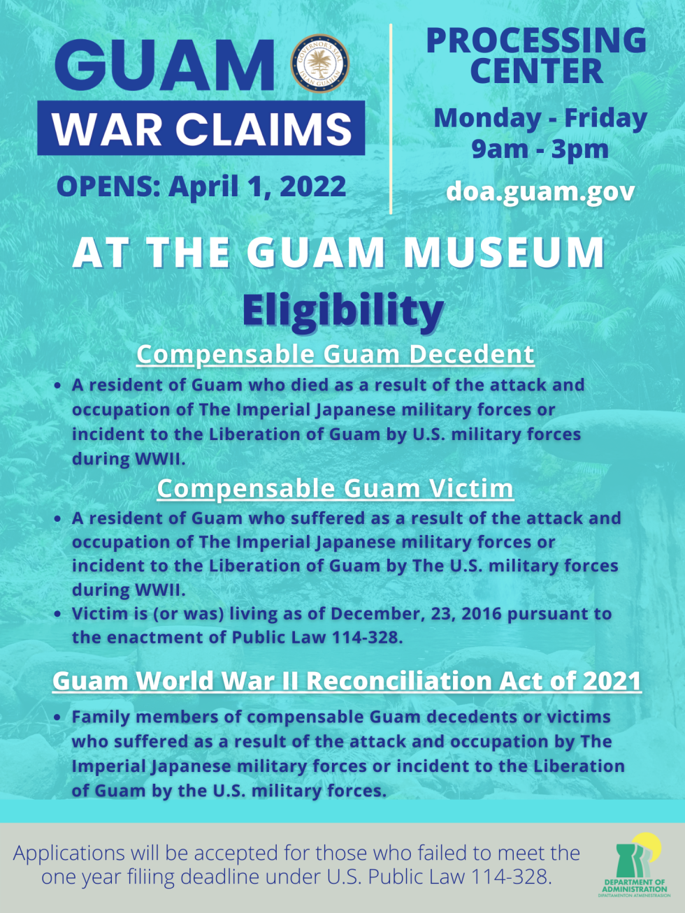 Guam War Claims DOA